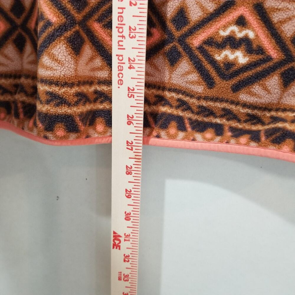 Patagonia Synchilla Womens XL Snap T Mangrove Henna Brown Aztec Tribal Fleece - Picture 10 of 11